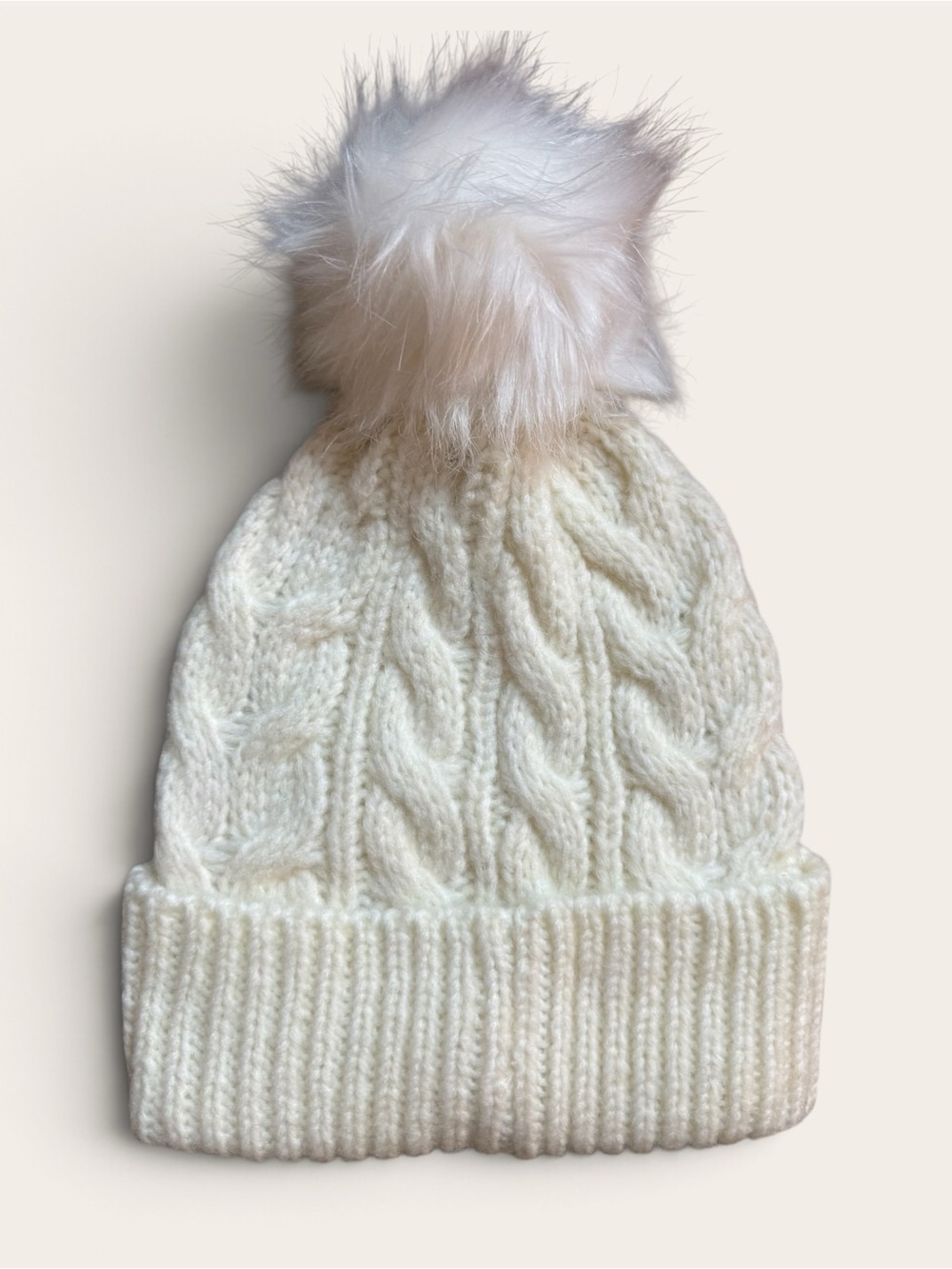 NWT Loft Light Cream Pom Stocking